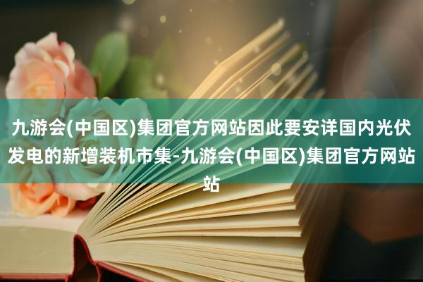 九游会(中国区)集团官方网站因此要安详国内光伏发电的新增装机市集-九游会(中国区)集团官方网站