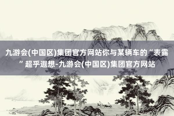 九游会(中国区)集团官方网站你与某辆车的“表露”超乎遐想-九游会(中国区)集团官方网站