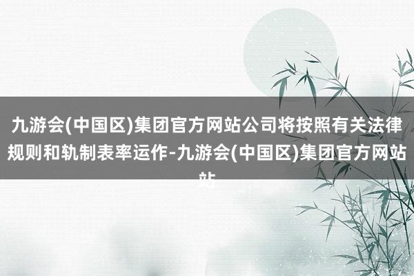 九游会(中国区)集团官方网站公司将按照有关法律规则和轨制表率运作-九游会(中国区)集团官方网站