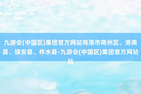 九游会(中国区)集团官方网站商洛市商州区、洛南县、镇安县、柞水县-九游会(中国区)集团官方网站