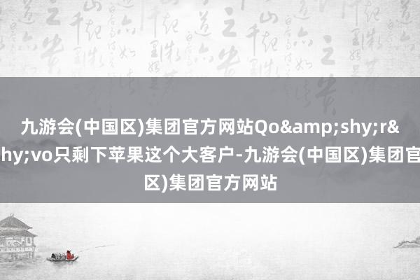 九游会(中国区)集团官方网站Qo&shy;r&shy;vo只剩下苹果这个大客户-九游会(中国区)集团官方网站