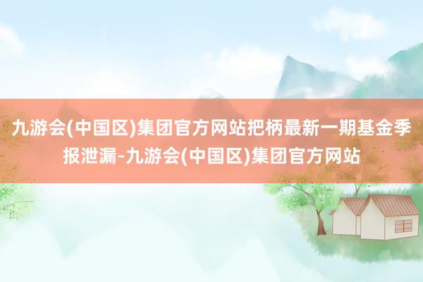 九游会(中国区)集团官方网站把柄最新一期基金季报泄漏-九游会(中国区)集团官方网站